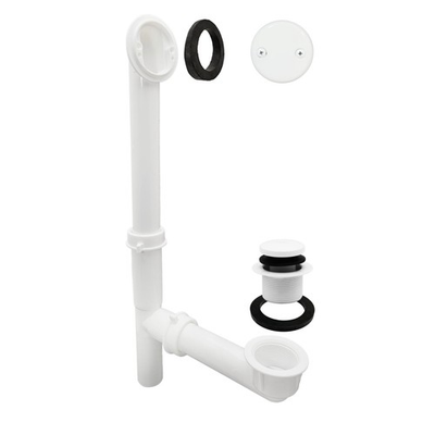 #ad Westbrass 593244 50 White 1 1 2quot; Tubular Tip Toe Bath Waste Drain Kit $44.97