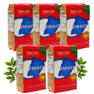 Yerba Mate Taragui con Palo 5x1kg Argentinien Mate Tee Original Las Marias