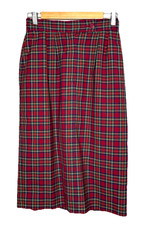 Pendleton Skirt sz 8 Red Plaid Wool Authentic Royal Stewart Tartan Midi Pencil