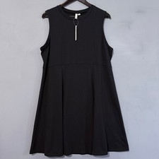 NWT ASOS Curve Cotton Knit Midi Black Dress Sleeveless Tank Fit & Flare