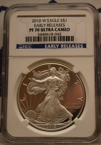 2010 W S $1 American Silver Eagle NGC PF 70 Ultra Cameo Early Releases