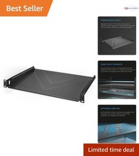 Vented Cantilever Rack Shelf 1U 14 Deep Steel Heavy Duty for 19 Racks