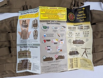 USMC Chest Rig / Tap Vest Coyote Brown with Repair Kit NOS