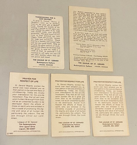 Vtg Saint Gerard Majella Prayer Card Novena LOT - Picture 2 of 2
