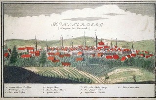 Etching Münsterberg/Ziebice F.B. Werner/Homann Heirs 1738 Silesia