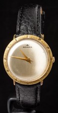 Mondia Gold Sunburst Dial Men's Hand-Wind Vintage Swiss Watch -- Working