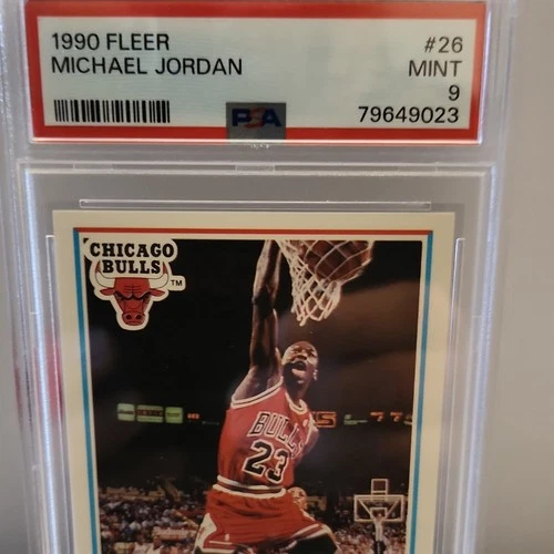 1990-91 Fleer Michael Jordan #26 PSA 9 Black Line Chicago Bulls NBA Card