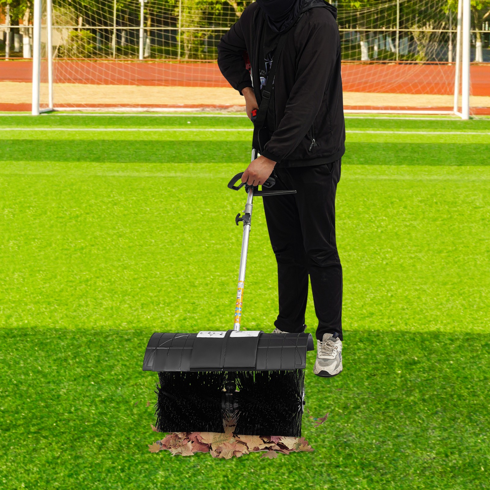 Gasoline Powered Broom Sweeper Handheld Sweeper Lawn Cleaning Sweeping Machine