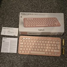 LOGITECH Pebble Keys 2 K380S Wireless Keyboard - Pink With Original Box Opened