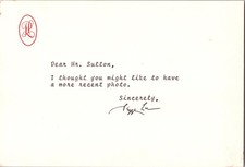 3 x 5 Card Signed w/ Autograph - Peggy Lee