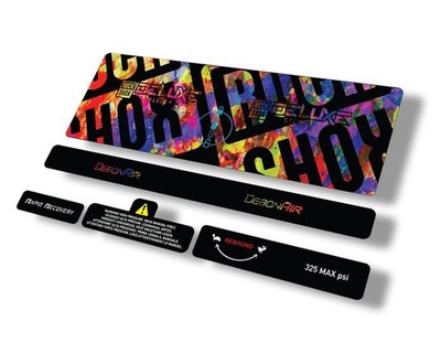 Rock Shox 2021 Deluxe Select Plus Rear Shock Decal Sticker Set Oil Slick