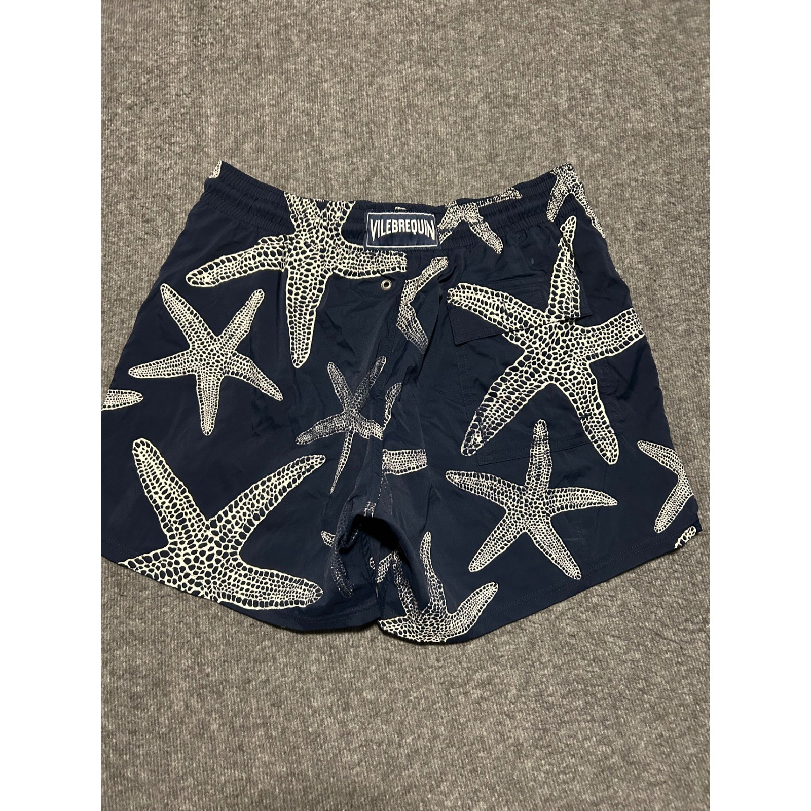 Vilbrequin swim trunks lined lightweight beach starfish blue medium
