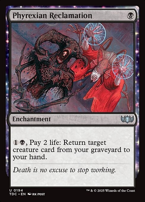 Phyrexian Reclamation 194 U Normal TDC MTG NM