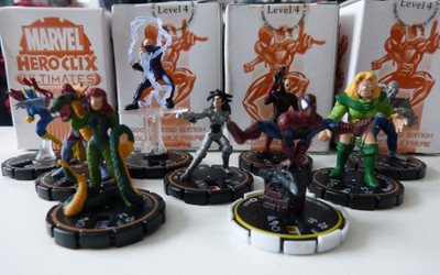 +Marvel Hero Clix+ +9 verschiede Figuren+ +gebraucht+