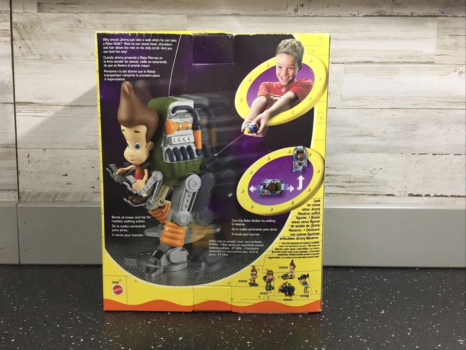Nickelodeon Jimmy Neutron R/C Robo Walker Open Box with Remote 2002 Mattel - Image 2 of 4
