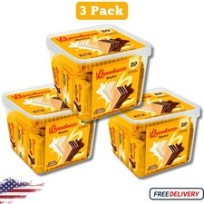 Bauducco Chocolate  Vanilla Wafer Cookies, 3 Layers of Cream,28.2oz Pack of 20 