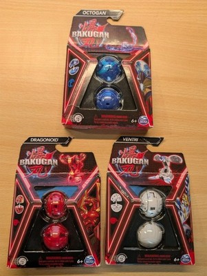   Bakugan AV 3er Set Dragonoid + Ventri + Octogan | alle NEU & OVP | Spin  
