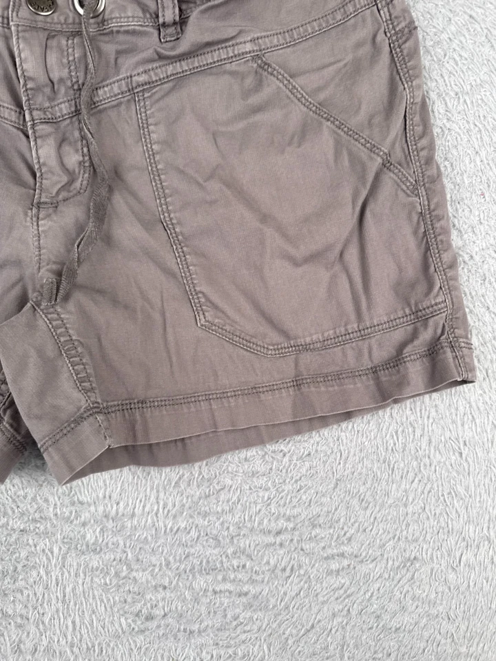 Pantalones Cortos The North Face Para Mujer 12 Gris Algodón Sarga Tela Senderismo Camping Pesca Foto 2 de 4