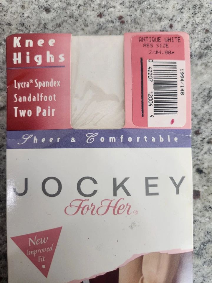 Jockey para ella hasta la rodilla transparente y cómodo/de colección/blanco antiguo/talla regular/Y2K Foto 2 de 3