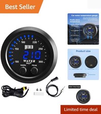 Universal 52mm Water Temperature Gauge with Alarm and 1/8 Npt Sensor Car Digi...
