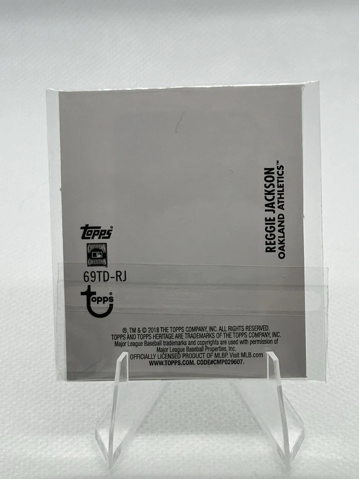 2018 Topps Heritage High Number - 1969 Topps Decals Reggie Jackson #69TD-RJ - Image 2 of 2