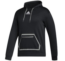 Adidas Premium Men Size M Team Issue Hiking Golf 3-Stripes Pullover Hoodie Black