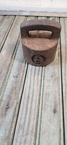 Poids Attelage Cheval Ancien En Fonte 20 Lbs - Marque Kramer Bros. Foundry - Pièce Originale