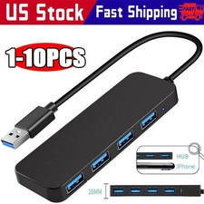 4 Port USB 3.0 Splitter Multi Adapter 5Gbps High Speed For PC Desktop Laptop LOT