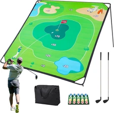 Golf Chipping Game Set, 71"X71" Outdoor Portable Sticky Golf Game, Indoor Chippi