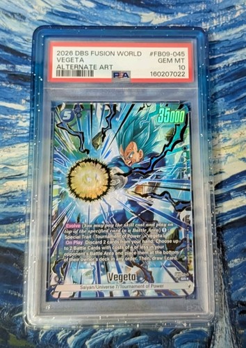 Dragon Ball Super Fusion World Vegeta FB09-045 Alt Art SR Dual Evolution PSA 10