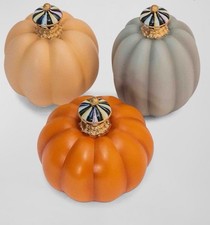Mackenzie Childs Fall on The Farm Mini Pumpkins Set of 3