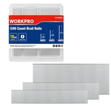 WORKPRO 18 Gauge Brad Nail 3/4 1-1/4" 2" Universal Brad Nail Gun Nail 1200 Count