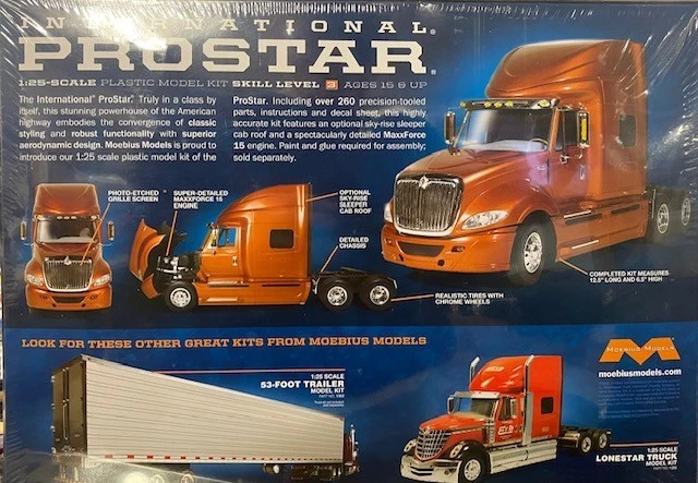 International ProStar Tractor Truck 1/25 Moebius - Image 2 of 2