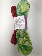 Suburban Stitcher Sock Set Hand Dyed Superwash Verigated Yarn Merino Fingering