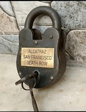 Vintage 5'' padlock Antique old heavy Working lock with 2 keys