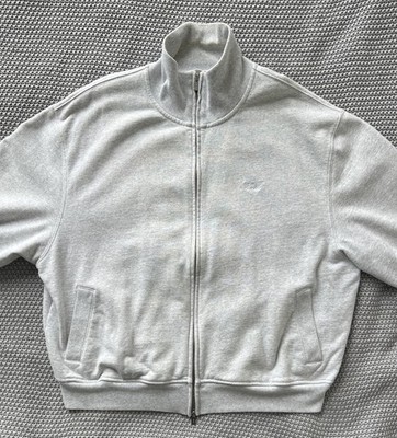 KITH Men s Gray Full Zip Sweatshirt Size S High Neck Pockets Logo