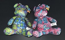 Graffiti Teddy Bear Lot - Multicolor; Green/Pink/Blue/Purple