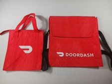 Doordash Large Insulated Pizza Delivery Bag Small Insulated Delivery Bag Red
