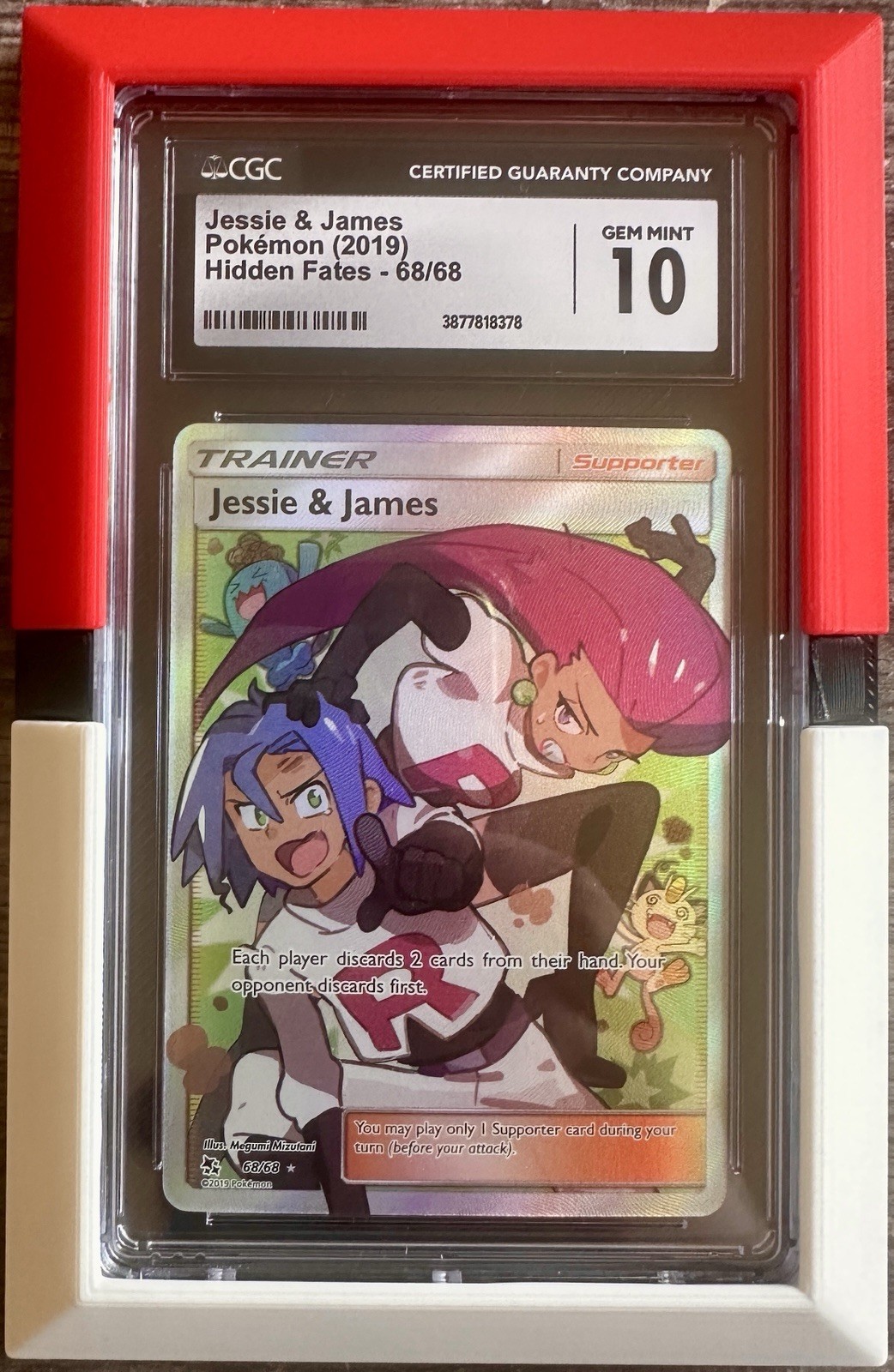 Pokemon 2019 Jessie & James 68/68 Full Art Hidden Fates GEM MINT CGC 10