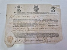 RARA SERIE DI 5 DOCUMENTI ANTICHI XVII - XVIII SEC. CON SIGILLI MEDICEI 