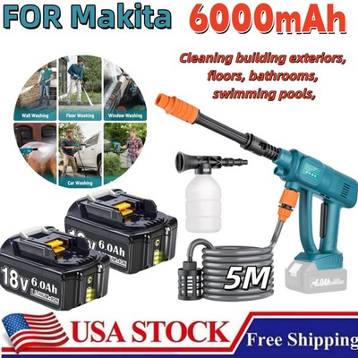 #ad For Makita 18V Car High Pressure Washer Gun Jet Water Cleaner 6 in 1 Cordless $25.99