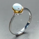 Vintage ring Natural Larimar Ring 925 Sterling Silver Size 7 /R470499