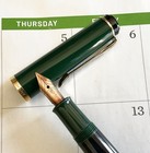 Pelikan M250 Set, Dark Green/Black, 14K Gold EF Nib, Exc. Cond., Discontinued — photo 4