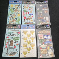 Vintage Lot of 6 NEW Stickopotamus Scrapbooking Binder Stickers Sheets SEALED