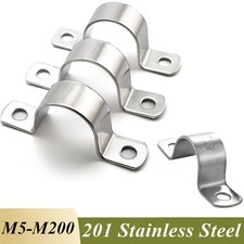 201 Stainless Steel Tube Clip Plumbing Pipe Saddle U Strap Clamp Bracket M5-M200