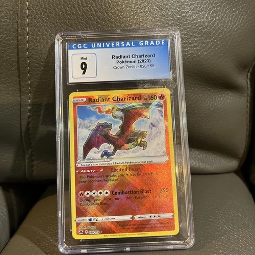 2023 POKEMON CGC 9 RADIANT CHARIZARD 020/159 CROWN ZENITH HOLO