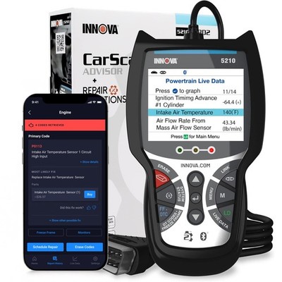 5210 OBD2 Scanner  Engine Code Reader, Battery Tester, Live Data, Oil Reset, ...