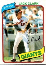 Jack Clark - 1980 Topps - # 167 - Giants