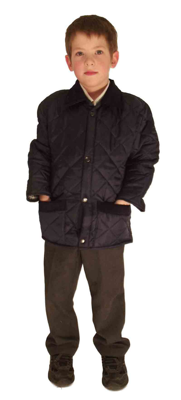 PONY Cappotto da equitazione trapuntato Campbell Cooper Nuovissimo Bambini Cavallo Blu Navy