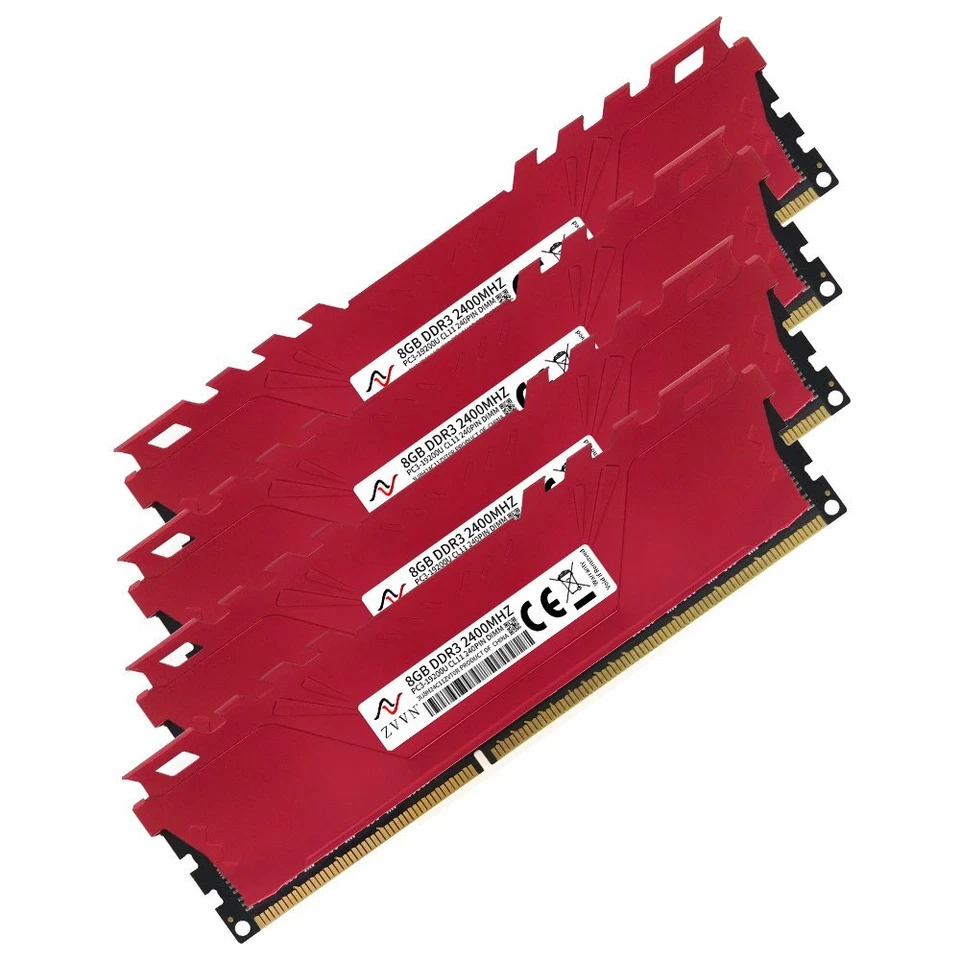ZVVN 32GB 4x8GB DDR3 OC 2400MHz PC3-19200U 240Pin Overclocking Desktop PC Memory - Image 2 of 4